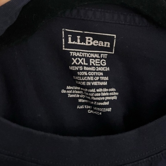 L.L. Bean dark navy cotton tee- Size XXL - Picture 5 of 6